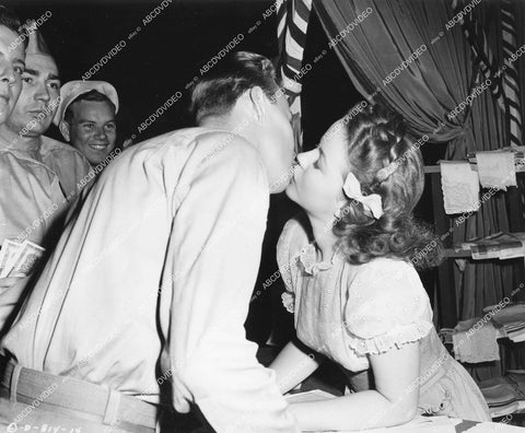 crp-12530 1945 Shirley Temple gets first screen kiss from Jerry Shane film Kiss and Tell crp-12530