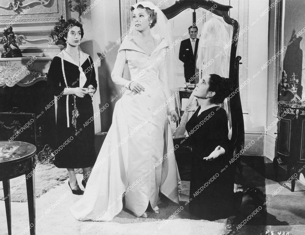 crp-12575 1956 beautiful Arlene Dahl gets fitted for wedding gown film –  ABCDVDVIDEO
