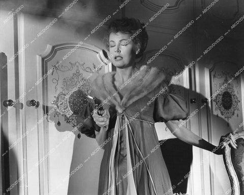 crp-12599 1956 Arlene Dahl firing her pistol film Wicked as They Come crp-12599