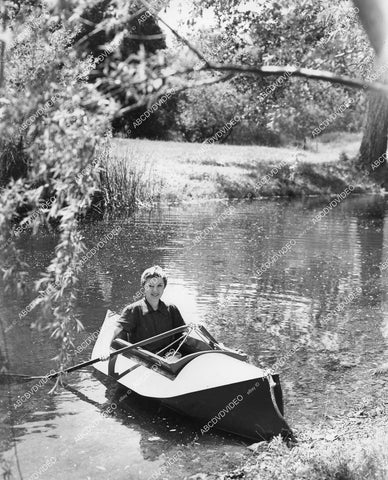 crp-12665 1940 Edith Fellows in kayak type row boat film Out West with the Peppers crp-12665