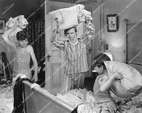 crp-12679 1940 Tommy Bond, Bobby Larson, Charles Peck have boys pillow fight film Out West with the Peppers crp-12679