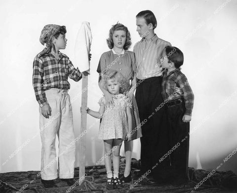 crp-12724 1940 child stars Charles Peck, Edith Fellows, Tommy Bond, Bobby Larson, Dorothy Anne Seese film Out West w the Peppers crp-12724