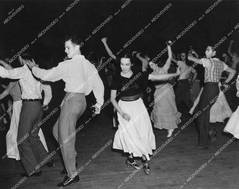 crp-12787 1938 MGM studio dancers rehearse "Mariache" dance film Girl of the Golden West crp-12787