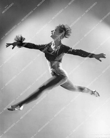 crp-12804 1950's specialty dancer Valerie Bettis flies through air doing the splits stage play Inside USA crp-12804