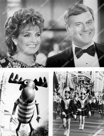 crp-12832 1983 Larry Hagman, Linda Gray, Bullwinkle Moose TV Macy's Thanksgiving Day Parade crp-12832
