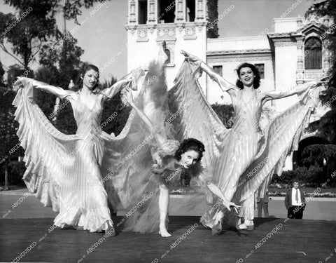 crp-13004 1936 news photo trio dancers Thirtieth Century Ballet San Diego Calif Pacific Internat Expo Marian Boyce, Marietta, Wanda Stevenson crp-13004