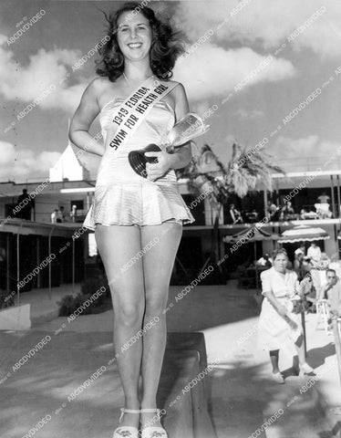 crp-13096 1949 news photo Terry Hanrahan voted Miss Florida Swim for Health Girl crp-13096