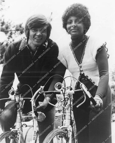 crp-13223 1980's John Davidson & Leslie Uggams on bicycles TV The Henry Fonda Special crp-13223