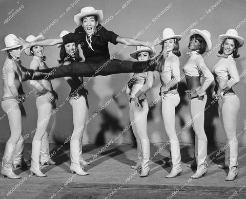 crp-13242 1960's cowboy dancer w sexy cowgirl backup dancers unknown show crp-13242