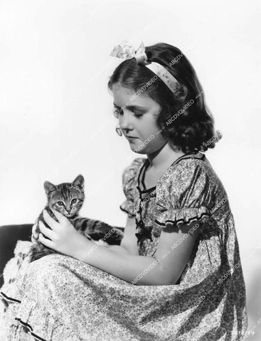 crp-13299 1935 child star Marilyn Knowlden w her cat film David Copperfiled crp-13299