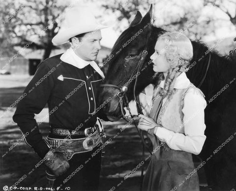 crp-13419 1937 cowboy Robert Bob Allen, Elaine Shepard film Law of the Ranger crp-13419