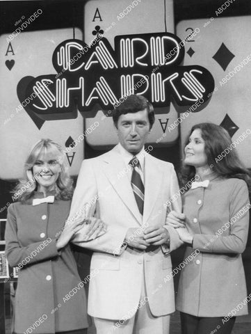 crp-01354 1978 Jim Perry w models Ann Pennington, Janice Baker game show TV Card Sharks crp-01354