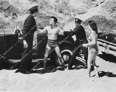 crp-13573 1957 James Darren, Joy Stoner in swimwear at the beach film The Tijuana Story crp-13573