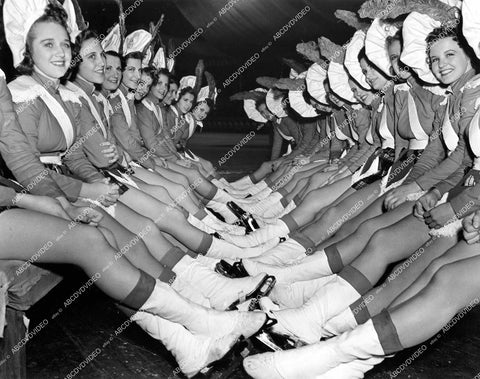 crp-13655 1939 beauty on ice line of legs & ice skating chorines film Ice Follies of 1939 crp-13655