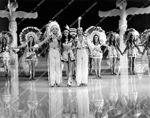 crp-13657 1939 ice skaters Roy Shipstad, Bess Ehrhardt American Indian routine film Ice Follies of 1939 crp-13657