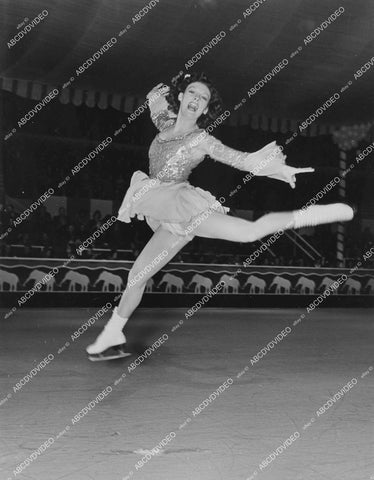 crp-13667 1939 ice skater La Verne Busher flying through the air film Ice Follies of 1939 crp-13667