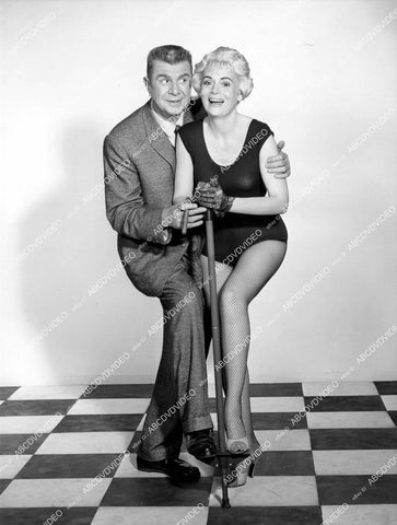 crp-13726 1960 Ken Murray & Marie Wilson share a pogo stick TV Ed Sullivan Show crp-13726