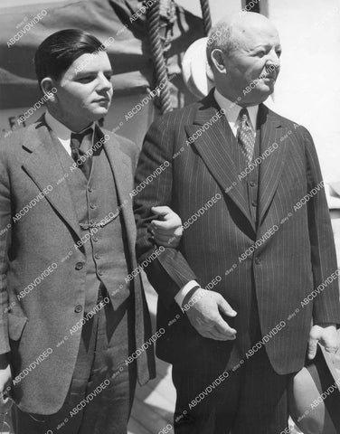 crp-13768 1936 news photo banker Mills B Lane & son Edwin C Lane say travel better than 2 years of college crp-13768