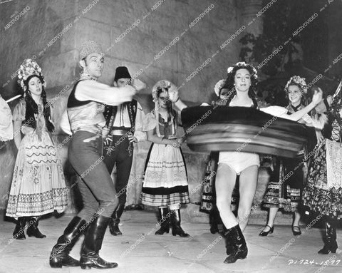 crp-13843 1930's Spanish dancers Fred Velasco, Mary Manners twirling up skirt, Vera Levison Paramount film Heart of Arizona crp-13843