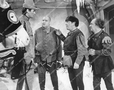 crp-13935 1961 Edson Stroll Joe DeRita, Moe Howard, Larry Fine film Snow White and the Three Stooges crp-13935