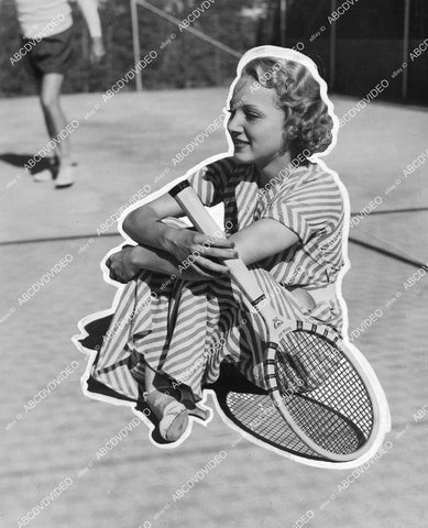 crp-14083 1936 news photo Leila Hyams sitting on the tennis court crp-14083