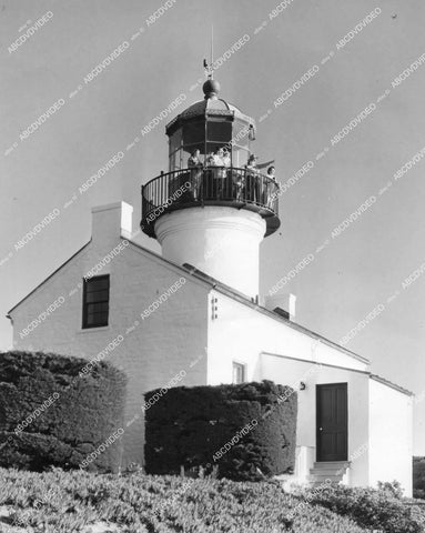 crp-14163 1950's historic San Diego Calif Old Spanish Lighthouse on Point Loma crp-14163