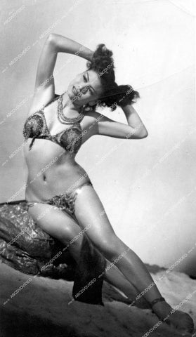 crp-14174 1930's sexy & exotic stripper dancer Miss Vicky in very skimpy bikini vintage pinup pose crp-14174