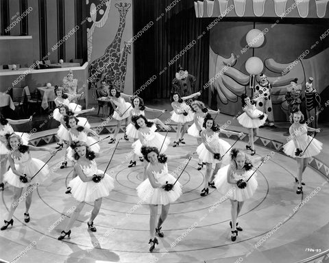 crp-14299 1945 beautiful chorus girl dancers "The Waitresses" musical finale film See My Lawyer crp-14299