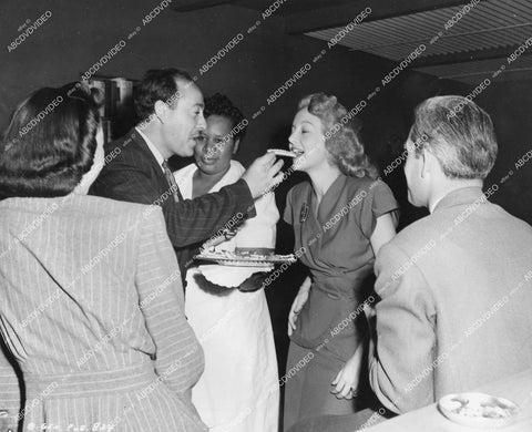 crp-14337 1943 Evelyn Keyes holds party at home for photographers Fawcett Publications Len Weissman crp-14337
