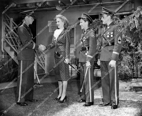crp-14346 1948 Evelyn Keyes gets inscribed saber Calif Military Academy of Cadets William Allen, James Finney, Walter Lohwasser crp-14346