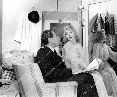 crp-14356 1944 candid Evelyn Keyes, Allyn Joslyn in dressing room film Strange Affair crp-14356