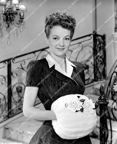 crp-14605 1946 Evelyn Keyes in elegant fashion and hand muff film The Jolson Story crp-14605