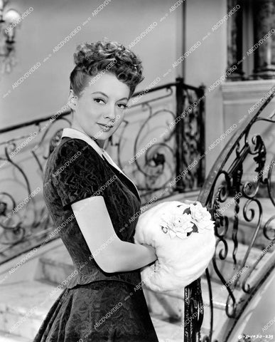 crp-14607 1946 Evelyn Keyes in elegant fashion and hand muff film The Jolson Story crp-14607