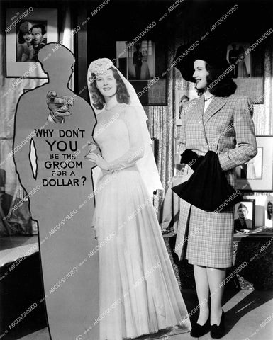 crp-14996 1944 Jane Lawrence as cardboard cutout bride film Sailor's Holiday crp-14996