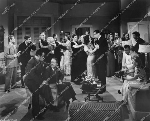 crp-15036 1944 Hollywood look-a-like party Gino Corredo, Sid Chatton, Rod Rogers, Paul Bradley, Roy Thomas, Pamela Drake, Mary Miner, Margaret Bryson, Exelle Poule, Arthur Lake, Linda Landi, Elaine Waters film Sailor's Holiday crp-15036