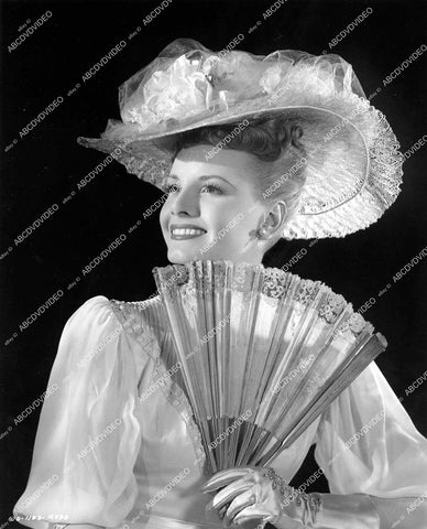 crp-15077 1946 Janet Blair w her hand fan film Gallant Journey crp-15077