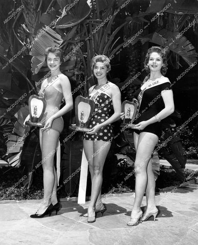 crp-15309 1940's great legs in swimsuits Miss Posture Perfect of So Cal Mitzi Walker, Sandi Jenkins, Penny LaCombe crp-15309
