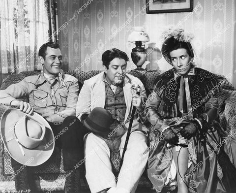 crp-01535 1945 Charles Starrett, Smiley Burnette, Maudie Prickett film Two Fisted Stranger crp-01535