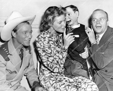 crp-15429 1944 Roy Rogers, Ingrid Bergman, Charlie McCarthy, Edgar Bergen for AFRS crp-15429