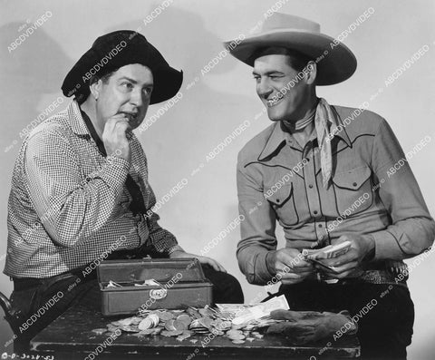 crp-01545 1945 Smiley Burnette, Charles Starrett w a ton of cash and coin film Two Fisted Stranger crp-01545