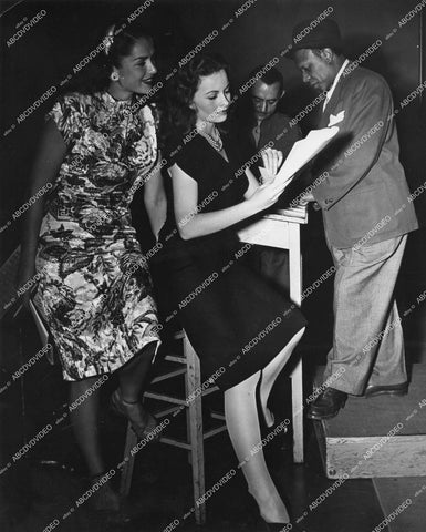 crp-15487 1944 Jinx Falkenburg, Jeanne Crain, Eddie Rochester Anderson for AFRS Armed Forces Radio Service crp-15487