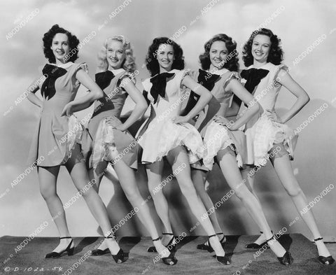 crp-00154 1945 photo Picka-Dilly Troupe dancers Francine Ames Marilyn Johnson Jewell McGowan Martha Verbeck Gerry Farnum film Tonight and Every Night crp-00154