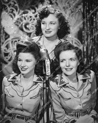 crp-01564 1940's musci group The Sunshine Sisters cutie singing cowgirls w Hollywood Barn Dance crp-01564