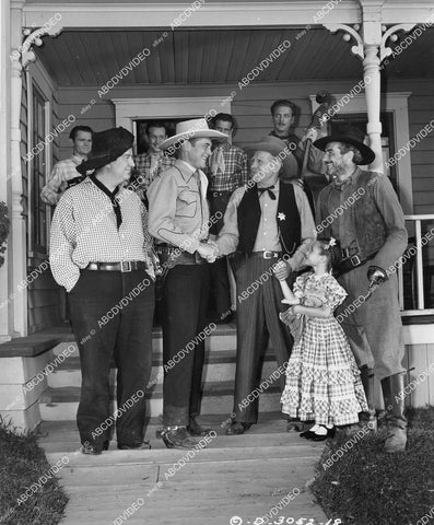 crp-01565 1947 Smiley Burnette, Charles Starrett, Anita Castle Sunshine Boys film West of Sonora crp-01565