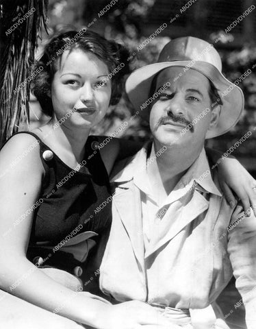 crp-15715 1933 Alan Dinehart & wife Mozelle Britton on location film Fury of the Jungle crp-15715