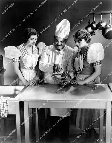 crp-16180 1934 chef w cute assistants MGM short subject film Movie (no IMDB) crp-16180