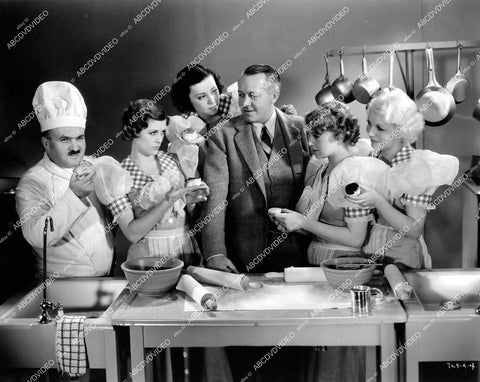 crp-16183 1934 chef w cute assistants & pastries MGM short subject film Movie (no IMDB) crp-16183