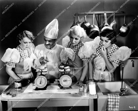 crp-16184 1934 chef w cute assistants & pastries MGM short subject film Movie (no IMDB) crp-16184