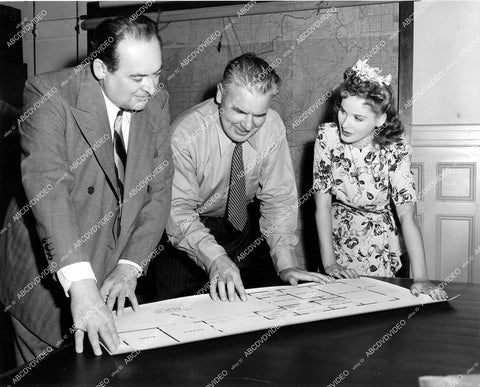 crp-16303 1944 Edward Arnold, Dorothy Morris, LAPD Lt Leland V Jones film Main Street After Dark crp-16303