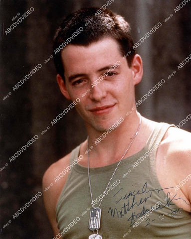 crp-16341 1980's Matthew Broderick portrait w genuine autograph crp-16341